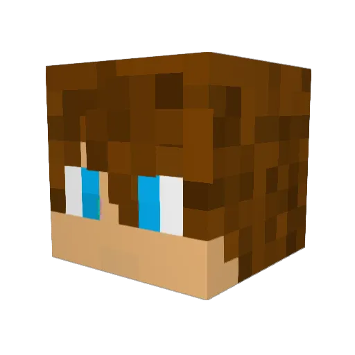 MPiels Minecraft avatar head, 3D render