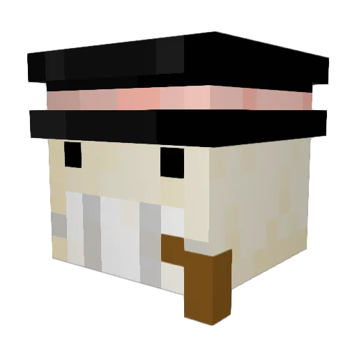 MProton Minecraft avatar head, 3D render
