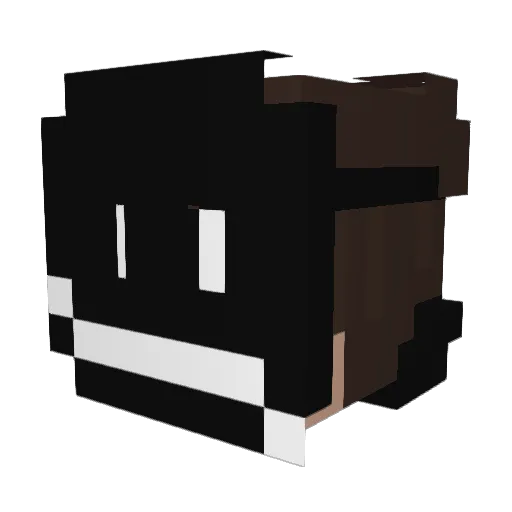 MPuppet Minecraft avatar head, 3D render