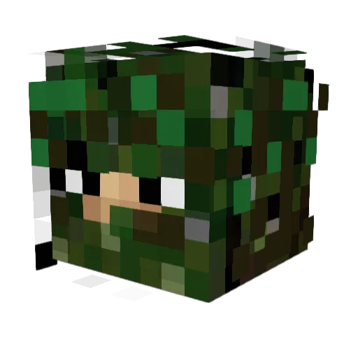 MQP Minecraft avatar head, 3D render