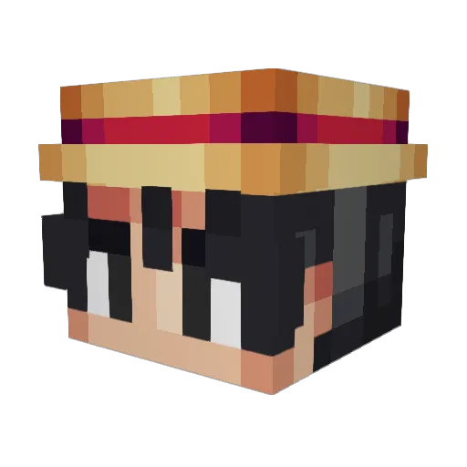 MQQD Minecraft avatar head, 3D render