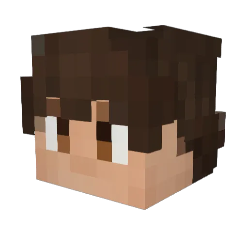 MR1BLINK Minecraft avatar head, 3D render