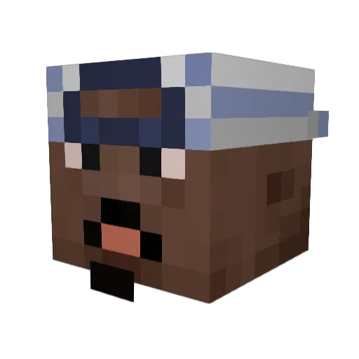 MR20_ Minecraft avatar head, 3D render