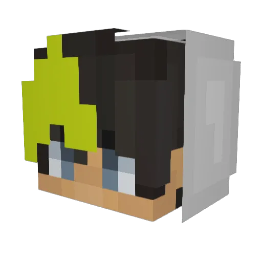 MR3B11 Minecraft avatar head, 3D render