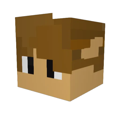 MR547M4N Minecraft avatar head, 3D render