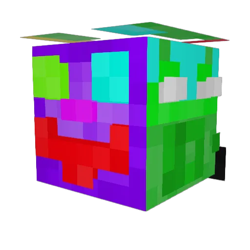 MRAFG_SA Minecraft avatar head, 3D render