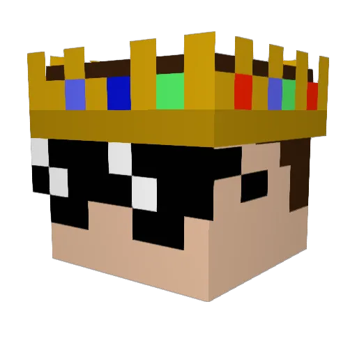 MRBORGZ Minecraft avatar head, 3D render