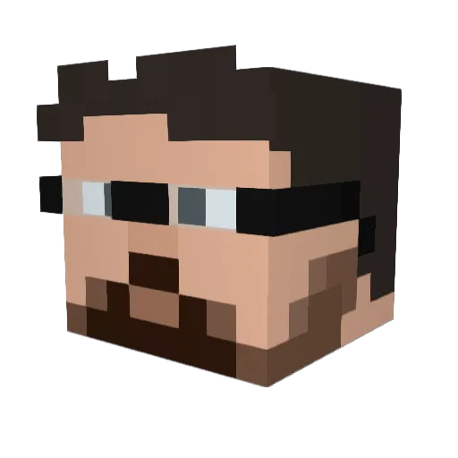 MRC6146 Minecraft avatar head, 3D render