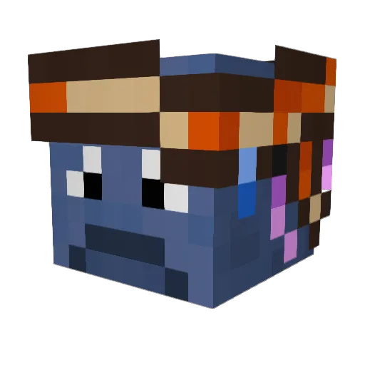 MRDOBBELTA Minecraft avatar head, 3D render