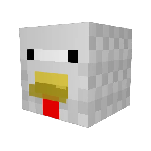MRDrat Minecraft avatar head, 3D render