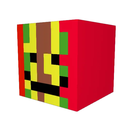 MRFLUFFANATOR Minecraft avatar head, 3D render