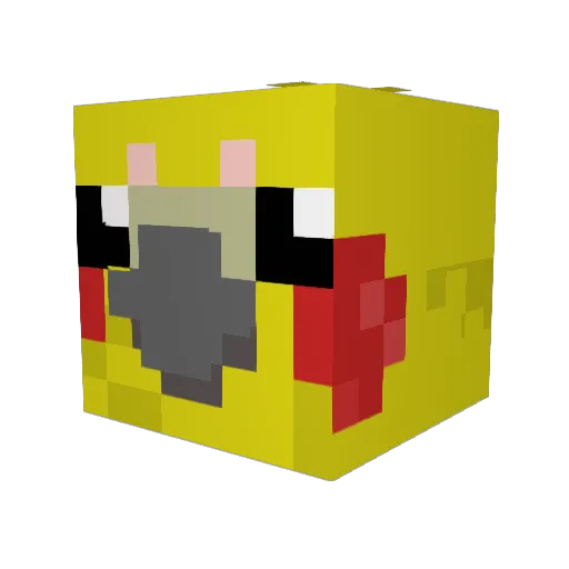MRGOOS Minecraft avatar head, 3D render