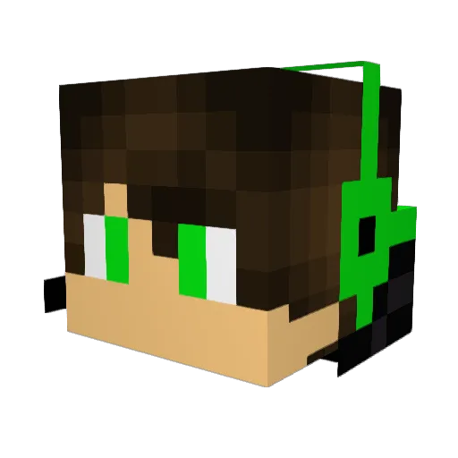 MRGREEN_1205 Minecraft avatar head, 3D render
