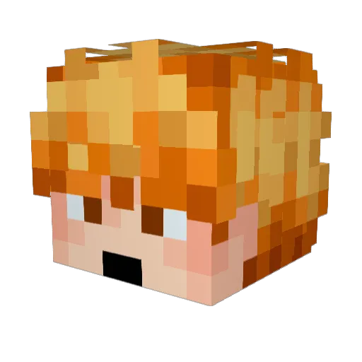 MRJUSTINSMILE Minecraft avatar head, 3D render