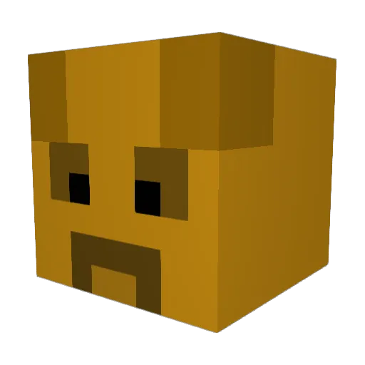 MRKDLT Minecraft avatar head, 3D render