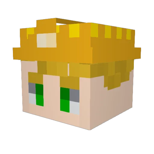 MRKRUK6 Minecraft avatar head, 3D render