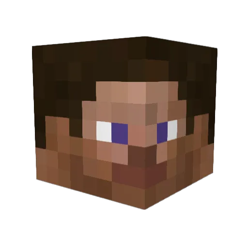 MRL572 Minecraft avatar head, 3D render
