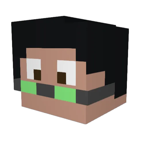 MRLOVEMAN Minecraft avatar head, 3D render
