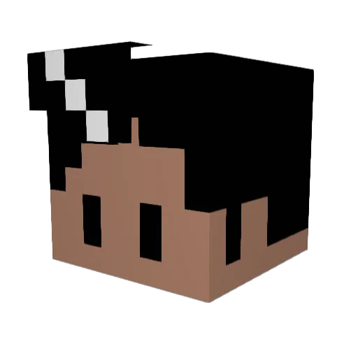 MRME_22 Minecraft avatar head, 3D render