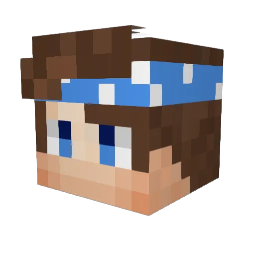 MRMami Minecraft avatar head, 3D render