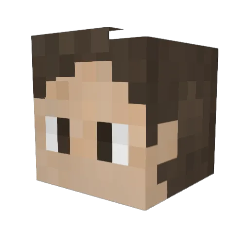 MROD8535 Minecraft avatar head, 3D render