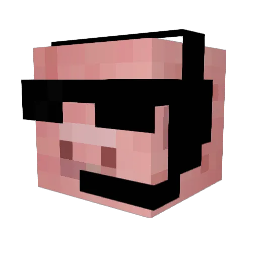 MRPIGGYTWO Minecraft avatar head, 3D render