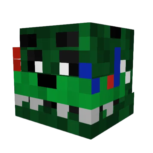 MRRAWS Minecraft avatar head, 3D render