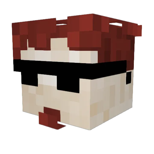 MRROBERT1 Minecraft avatar head, 3D render