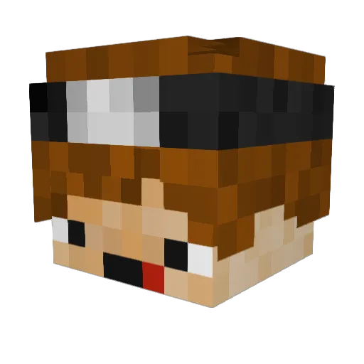 MRSimpleMind Minecraft avatar head, 3D render