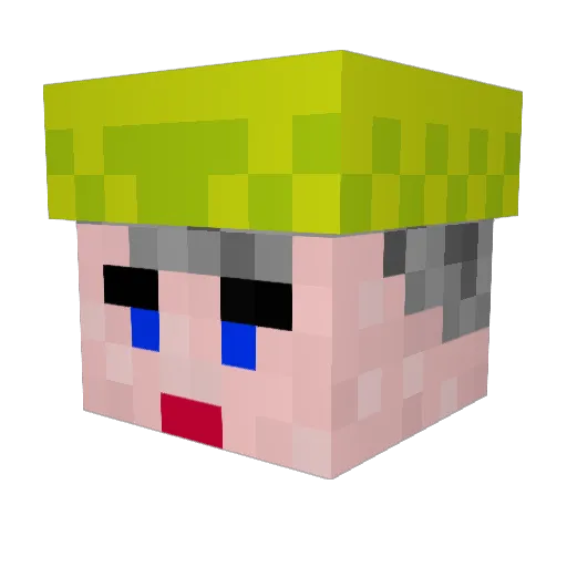 MRSkat Minecraft avatar head, 3D render