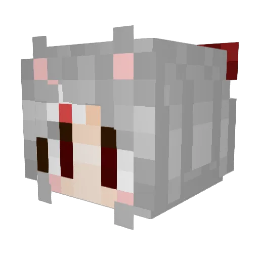 MRTOUO Minecraft avatar head, 3D render