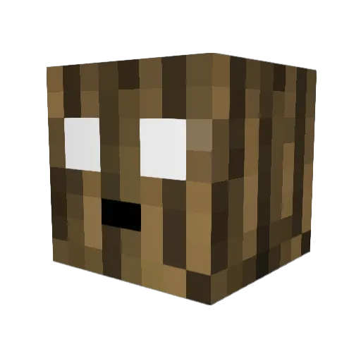 MRTREE841 Minecraft avatar head, 3D render