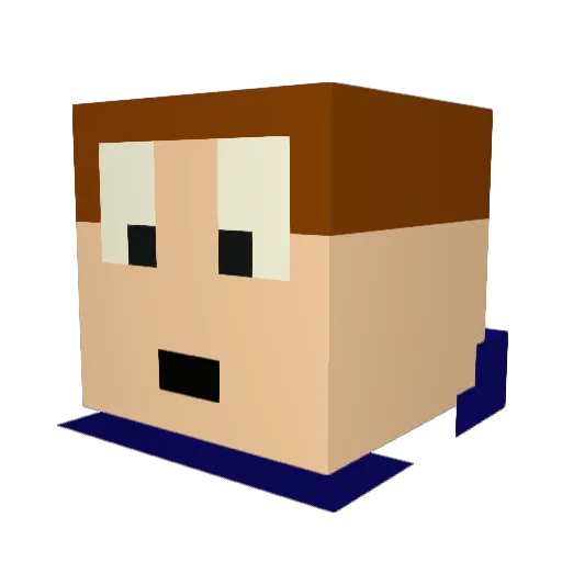 MRTRoketMan Minecraft avatar head, 3D render