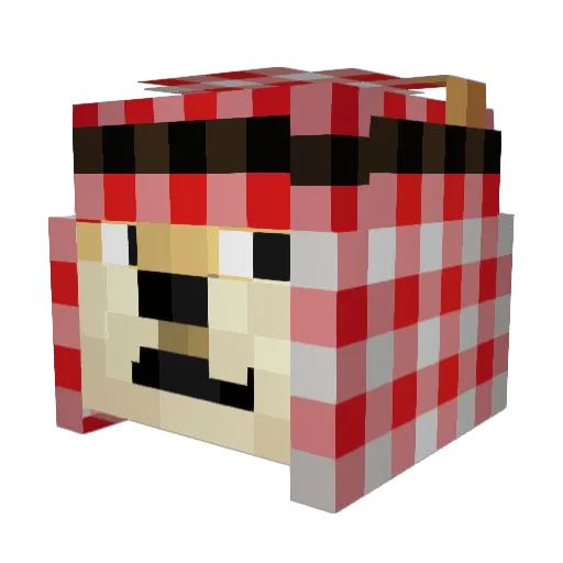 MRU_GL Minecraft avatar head, 3D render