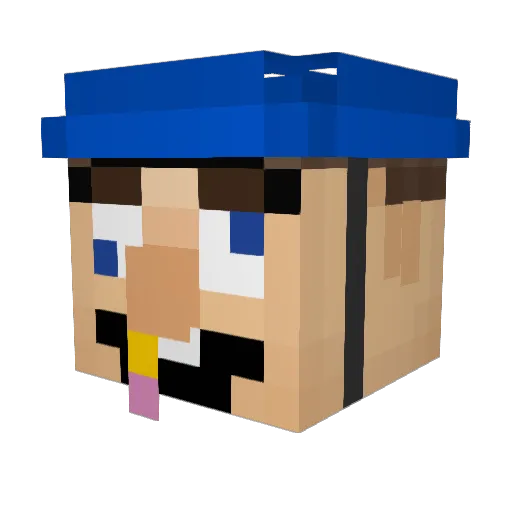 MRVCLAN Minecraft avatar head, 3D render