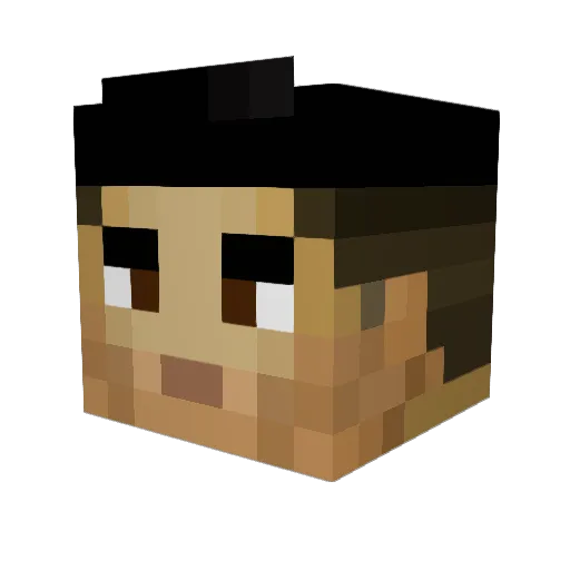 MRXx Minecraft avatar head, 3D render