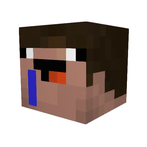 MRYXO Minecraft avatar head, 3D render
