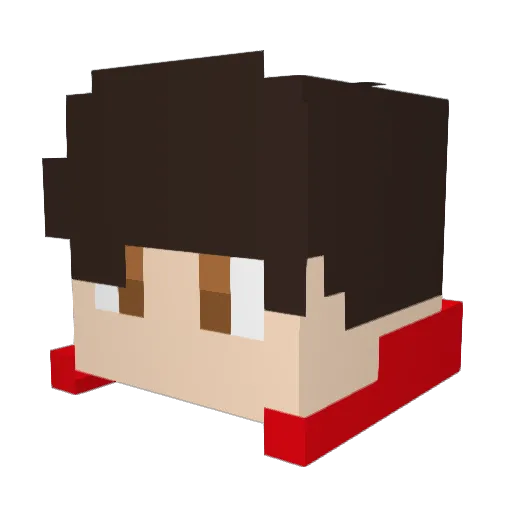MR_12 Minecraft avatar head, 3D render