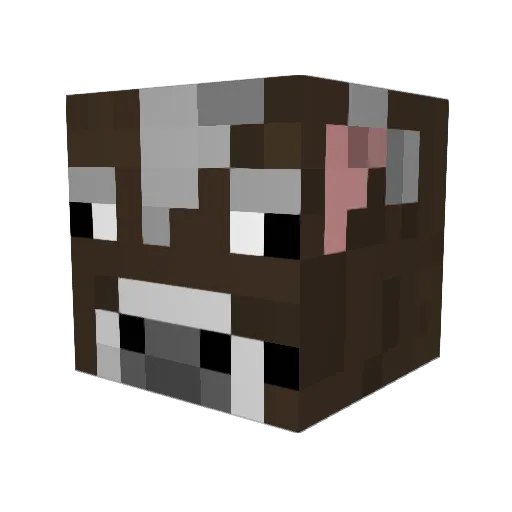 MR_COW1313 Minecraft avatar head, 3D render