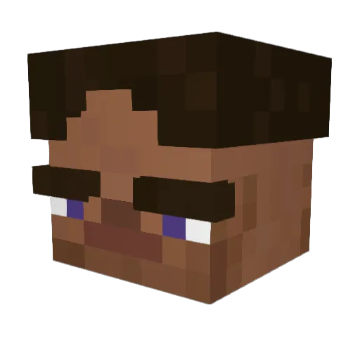 MR_EPIC_COW Minecraft avatar head, 3D render