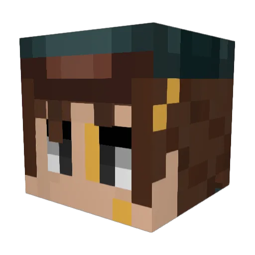 MR_Inference Minecraft avatar head, 3D render