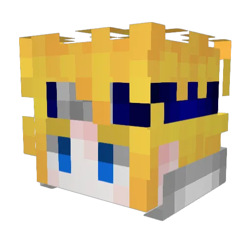 MR_Kokii Minecraft avatar head, 3D render