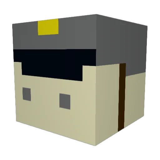 MR_LTU Minecraft avatar head, 3D render