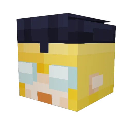 MR_p00l_ Minecraft avatar head, 3D render