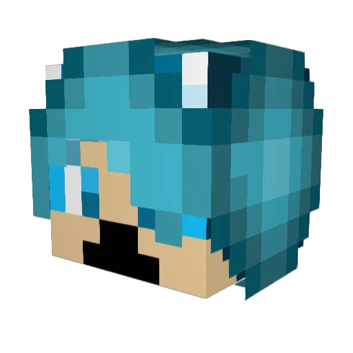MR_winter_ Minecraft avatar head, 3D render