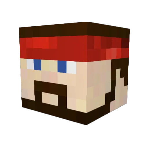 MRayD Minecraft avatar head, 3D render