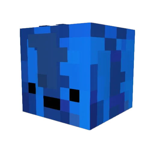 MRbluemelon Minecraft avatar head, 3D render