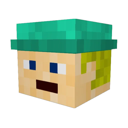 MRdeftig Minecraft avatar head, 3D render