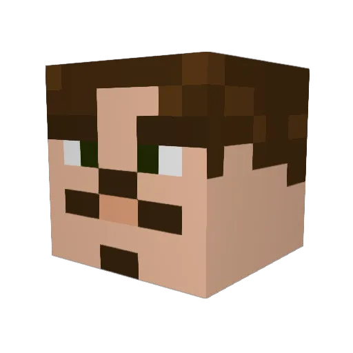 MRdragonX Minecraft avatar head, 3D render