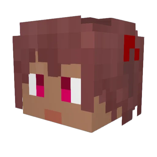 MRfkGG253 Minecraft avatar head, 3D render